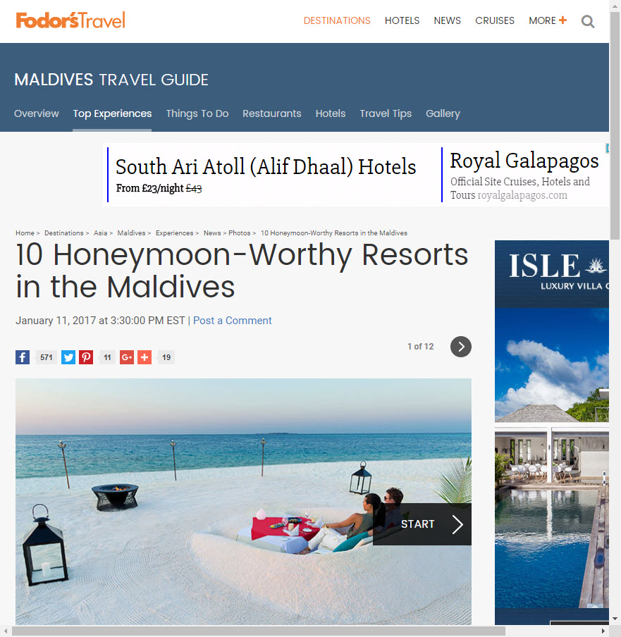 10 Honeymoon-Worthy Resorts in the Maldives